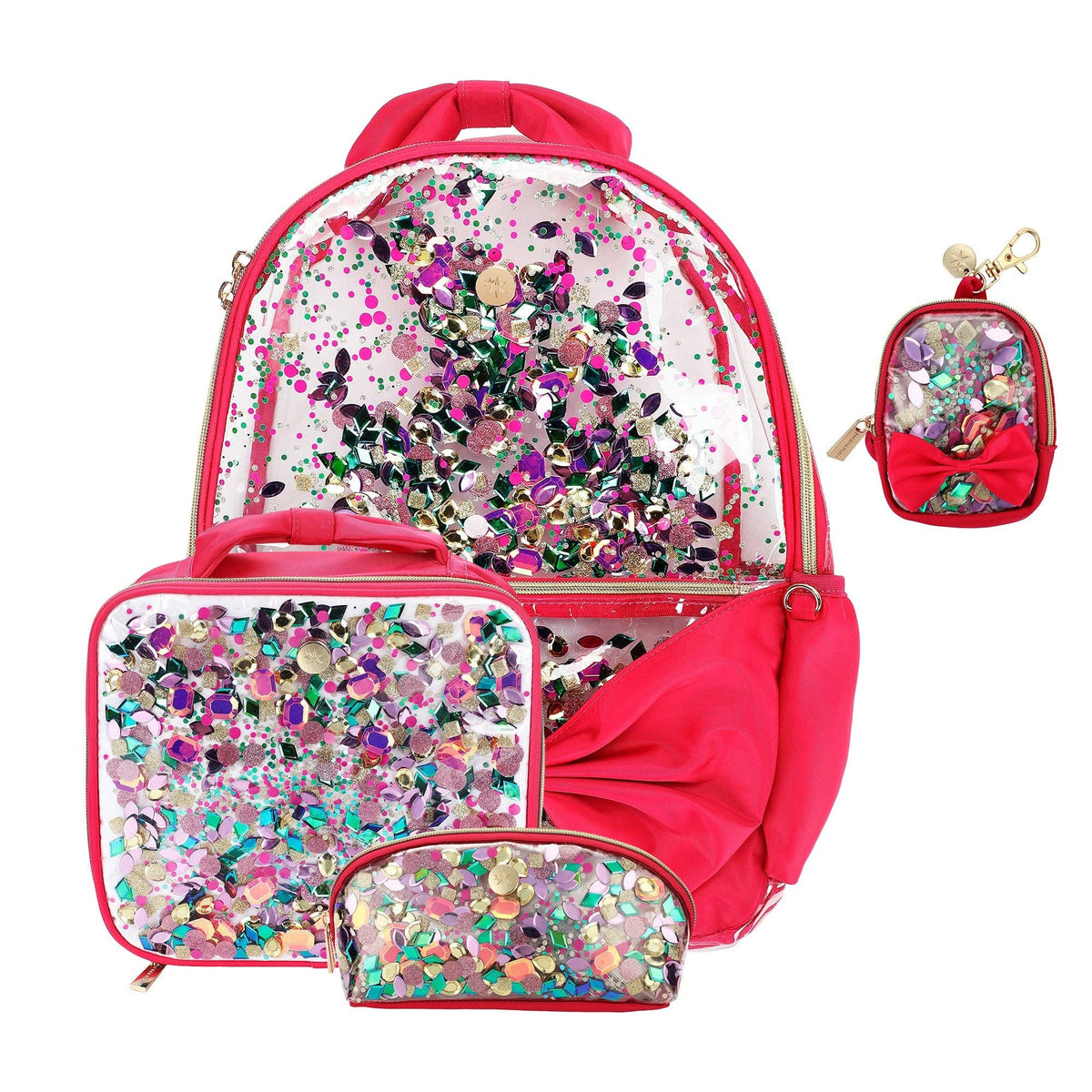 "Audrey" Mini Confetti Backpack Bag Charm