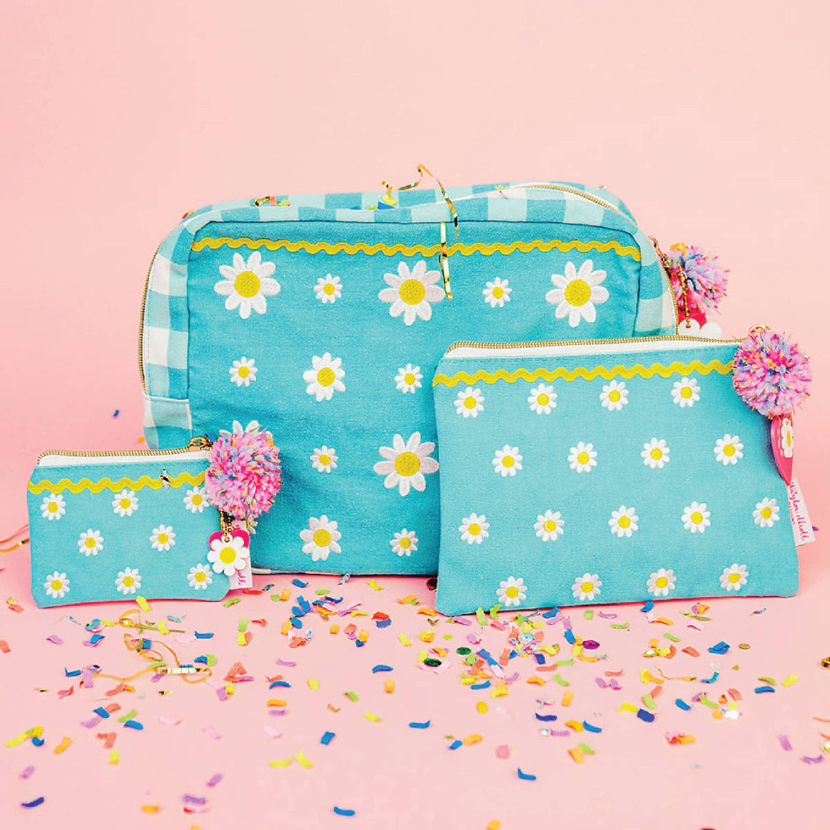 Card Holder Keychain Pouch - Daisy Darling - Mini