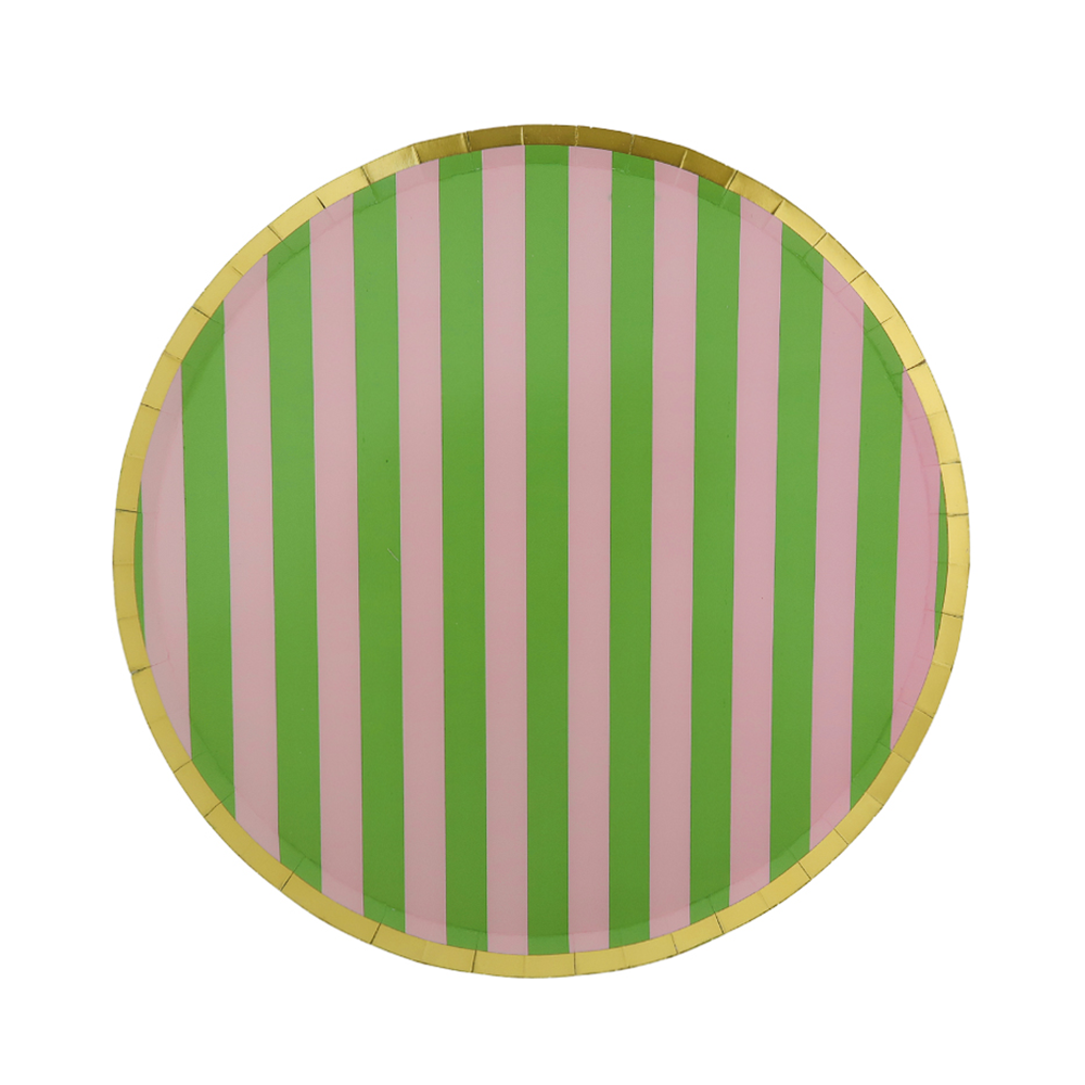Camp Bachelorette Stripe Dinner Plates