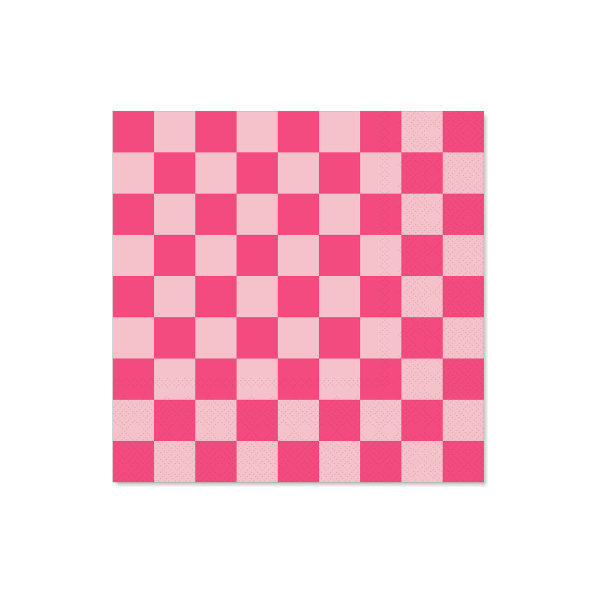 PINK SIGNATURE CHECKER LARGE NAPKINS