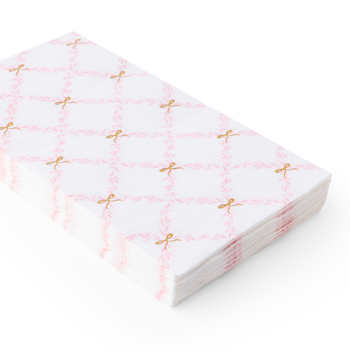 PINK TRELLIS GUEST TOWELS