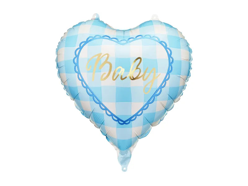 Foil Balloon Heart Baby Light Blue (35CM)