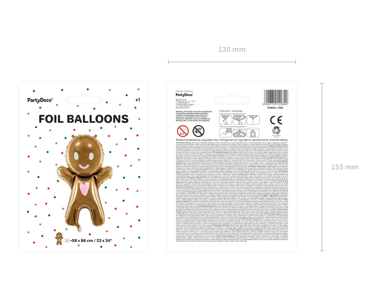 Foil Balloon Gingerbread Man