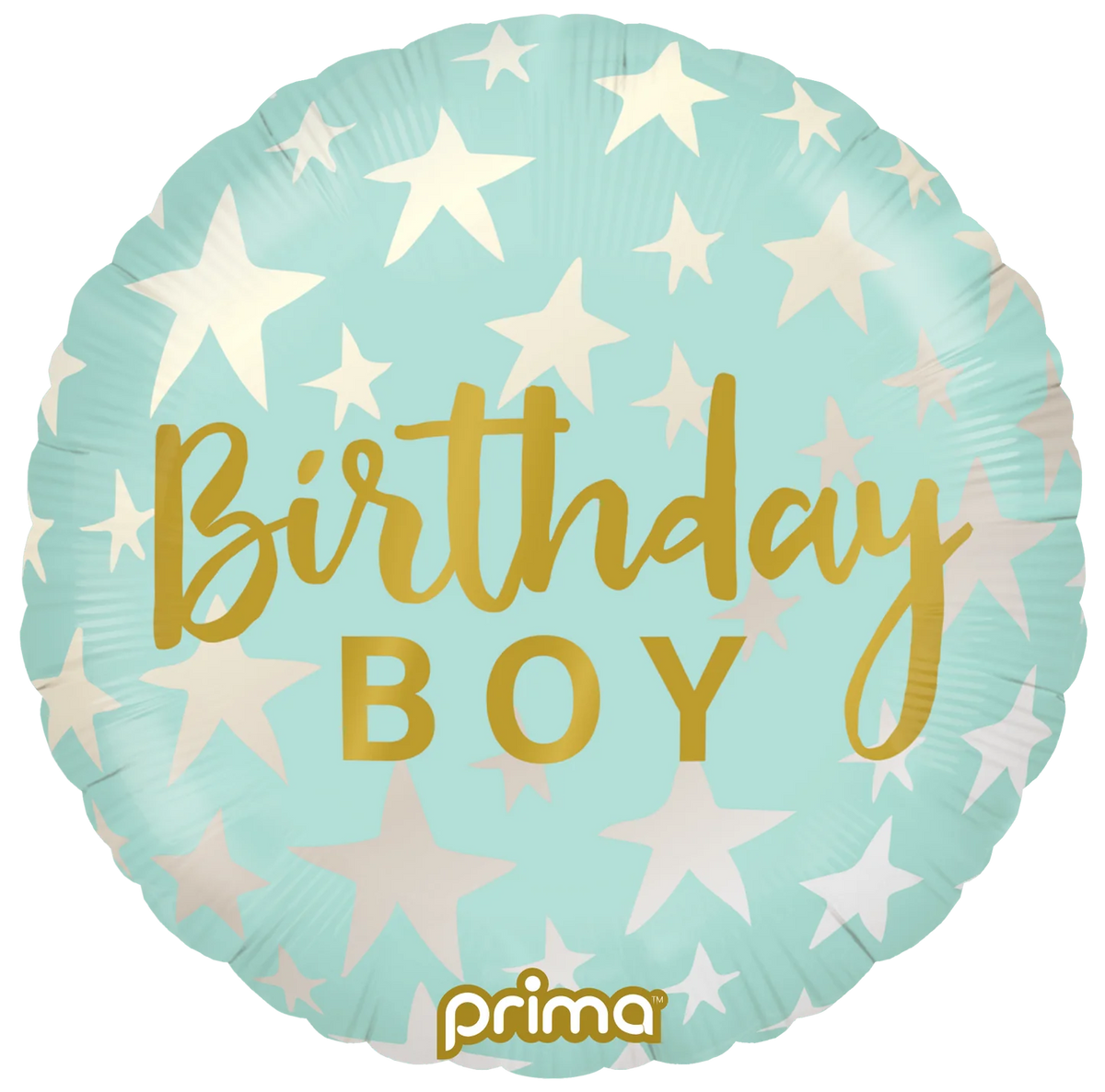 18” Round Birthday Boy Stars
