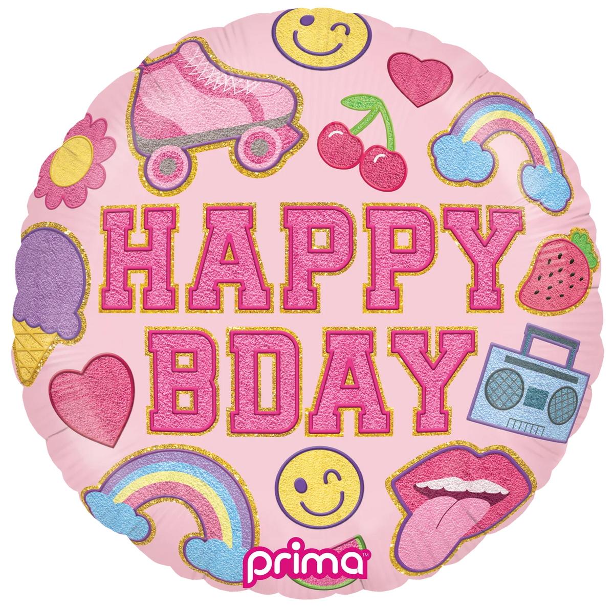 18" Round Birthday Girl Patches