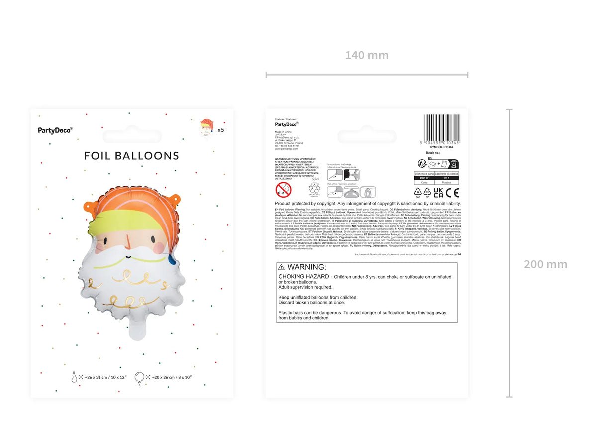 Foil Balloon Santa
