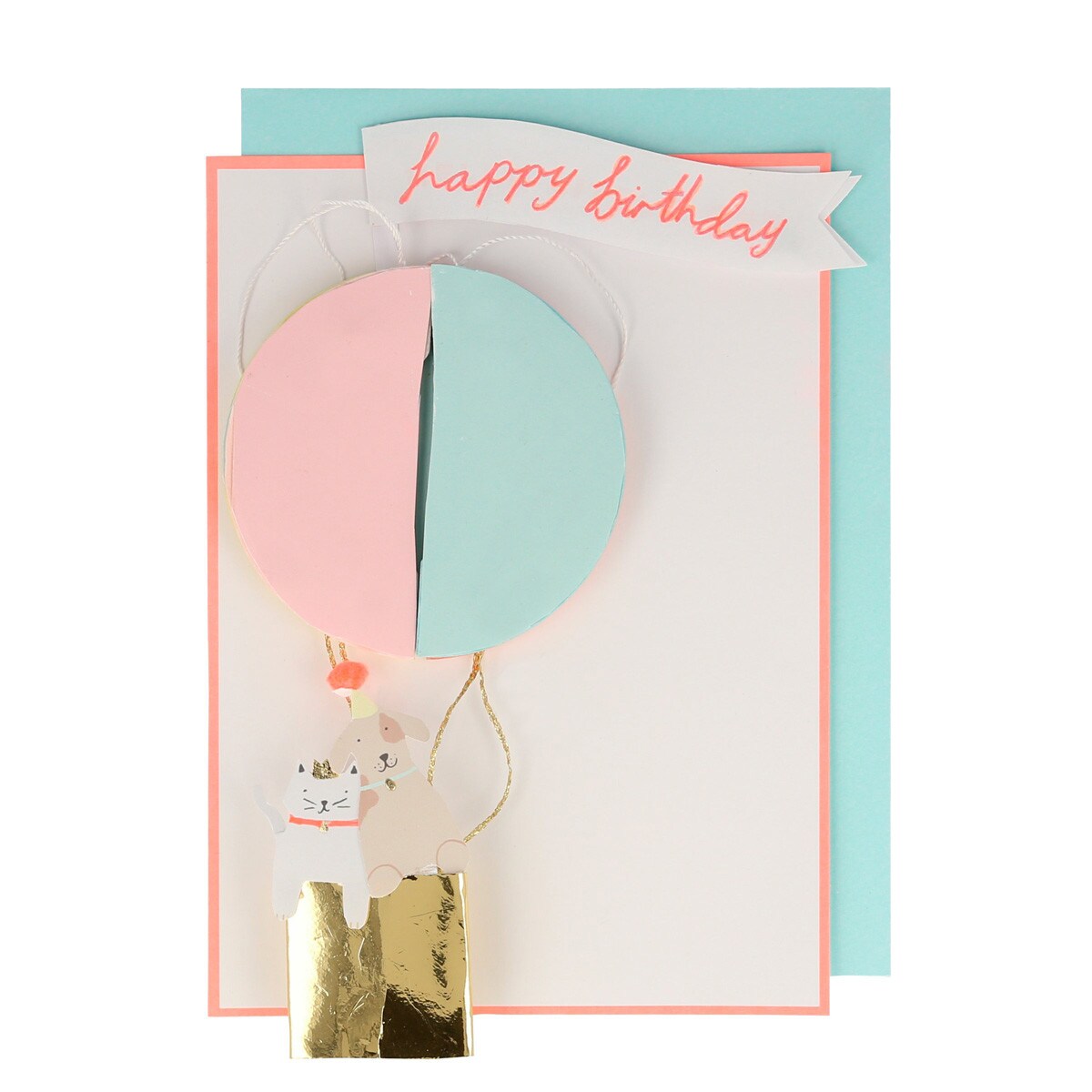 Air Balloon Honeycomb Birthday Card