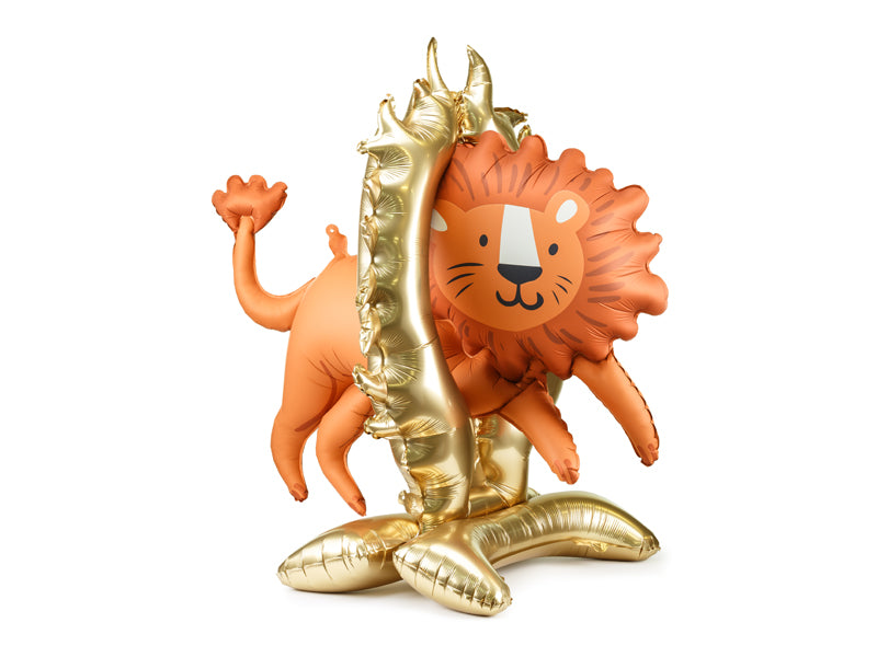 Standing foil balloon Lion, 97x97 cm, mix