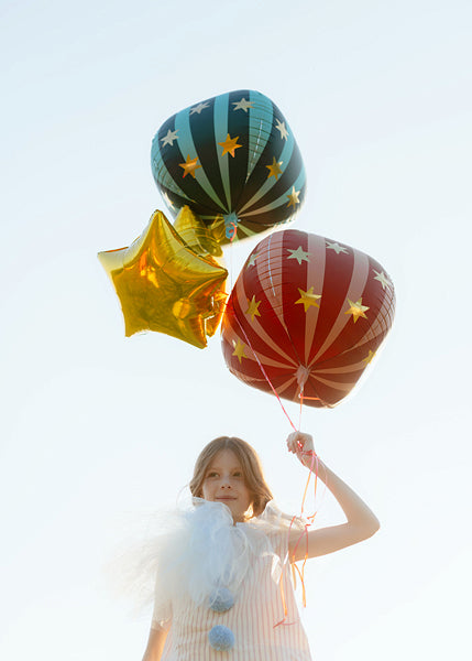 Foil balloon Starry ball, 75 cm, red