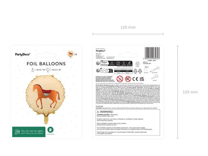 Foil Balloon Horse (45 CM)
