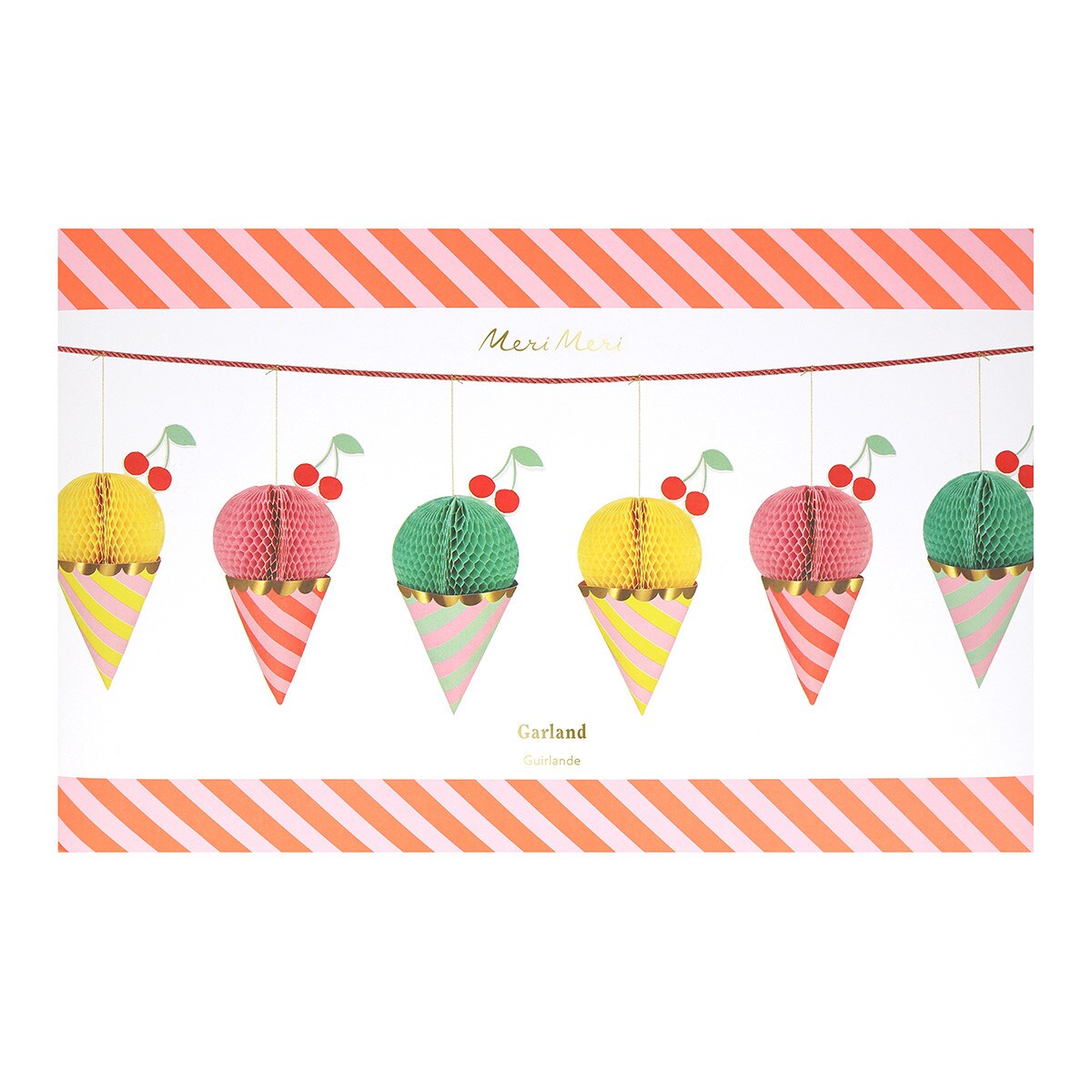 Ice Cream Honeycomb Garland