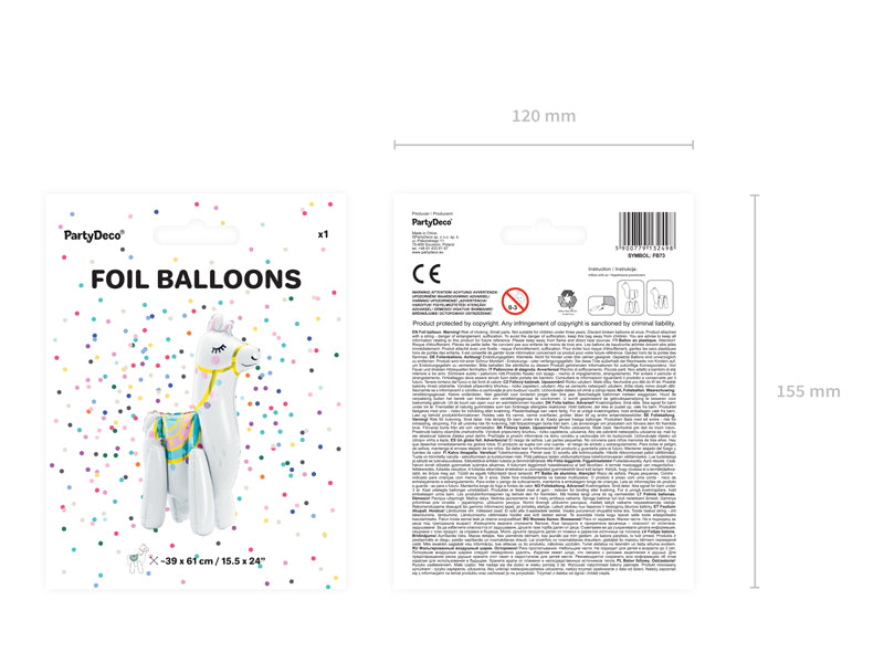 Standing Foil Balloon, Llama