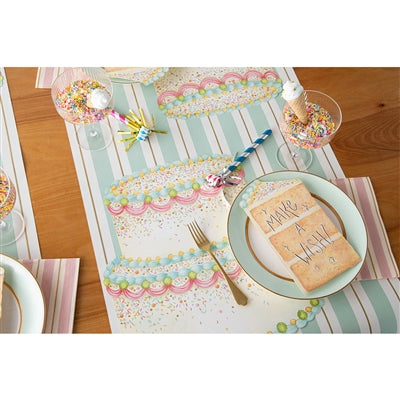 Die-Cut Birthday Cake Placemat-12 Sheets