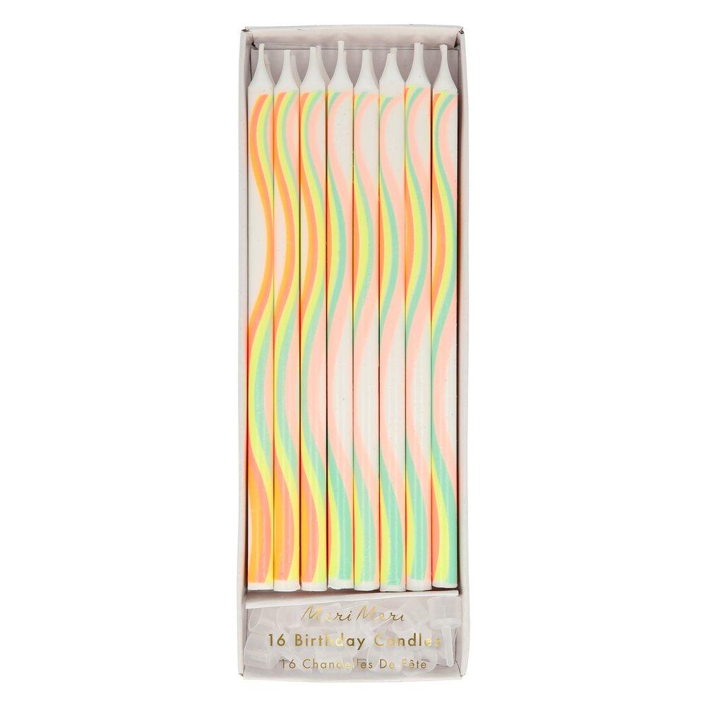 Rainbow Pattern Candles