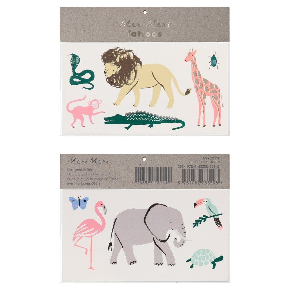 Safari Trek Large Tattoos (set of 2 sheets)