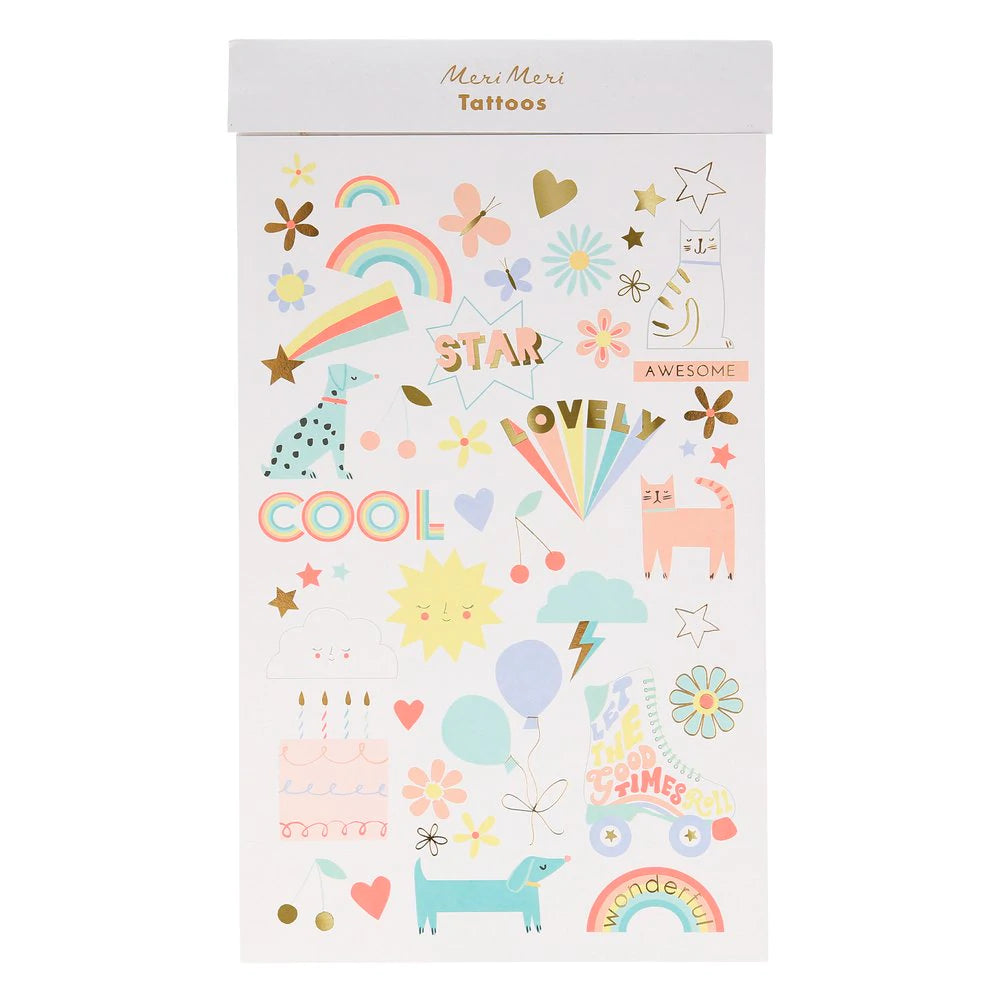 Summer Icon Tattoo Sheets (set of 2 sheets)