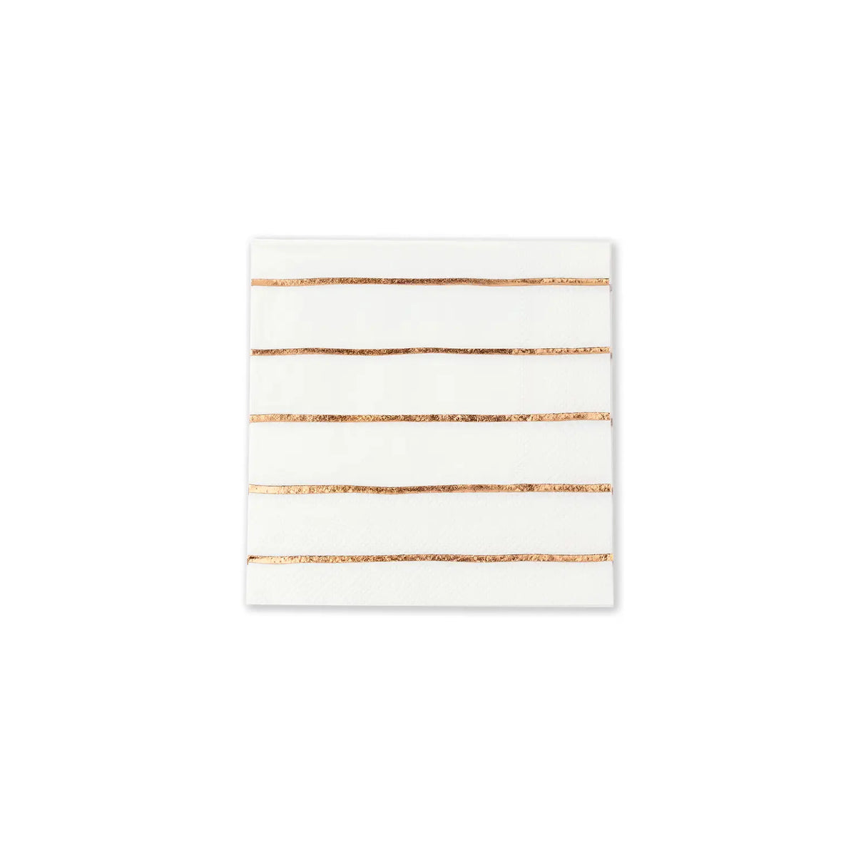 Frenchie Striped Rose Gold Napkins - 2 Size Options - 16 Pk.