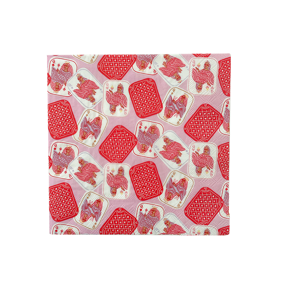 Queens Four Of A Kind Patterned Large Napkins