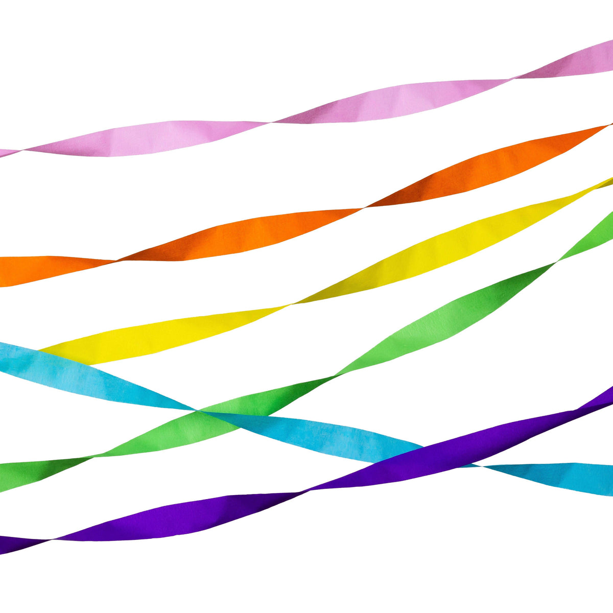 RAINBOW CREPE PAPER STREAMERS