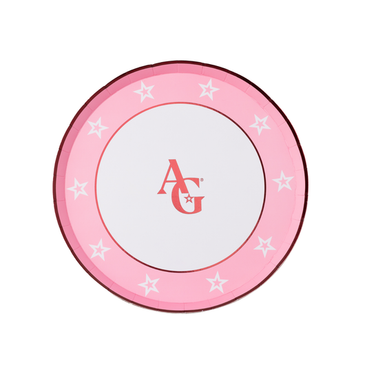 AMERICAN GIRL® X BONJOUR FETE PINK LOGO SMALL PLATES