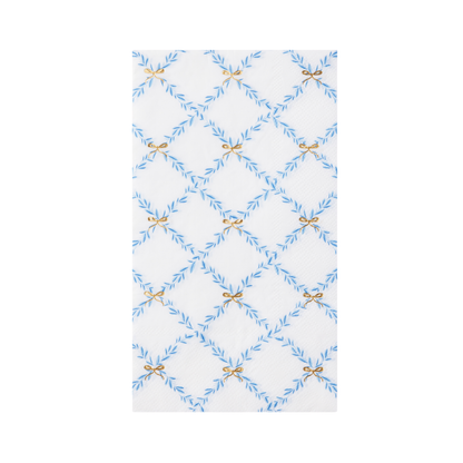 SKY BLUE TRELLIS GUEST TOWELS