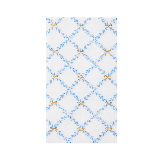 SKY BLUE TRELLIS GUEST TOWELS