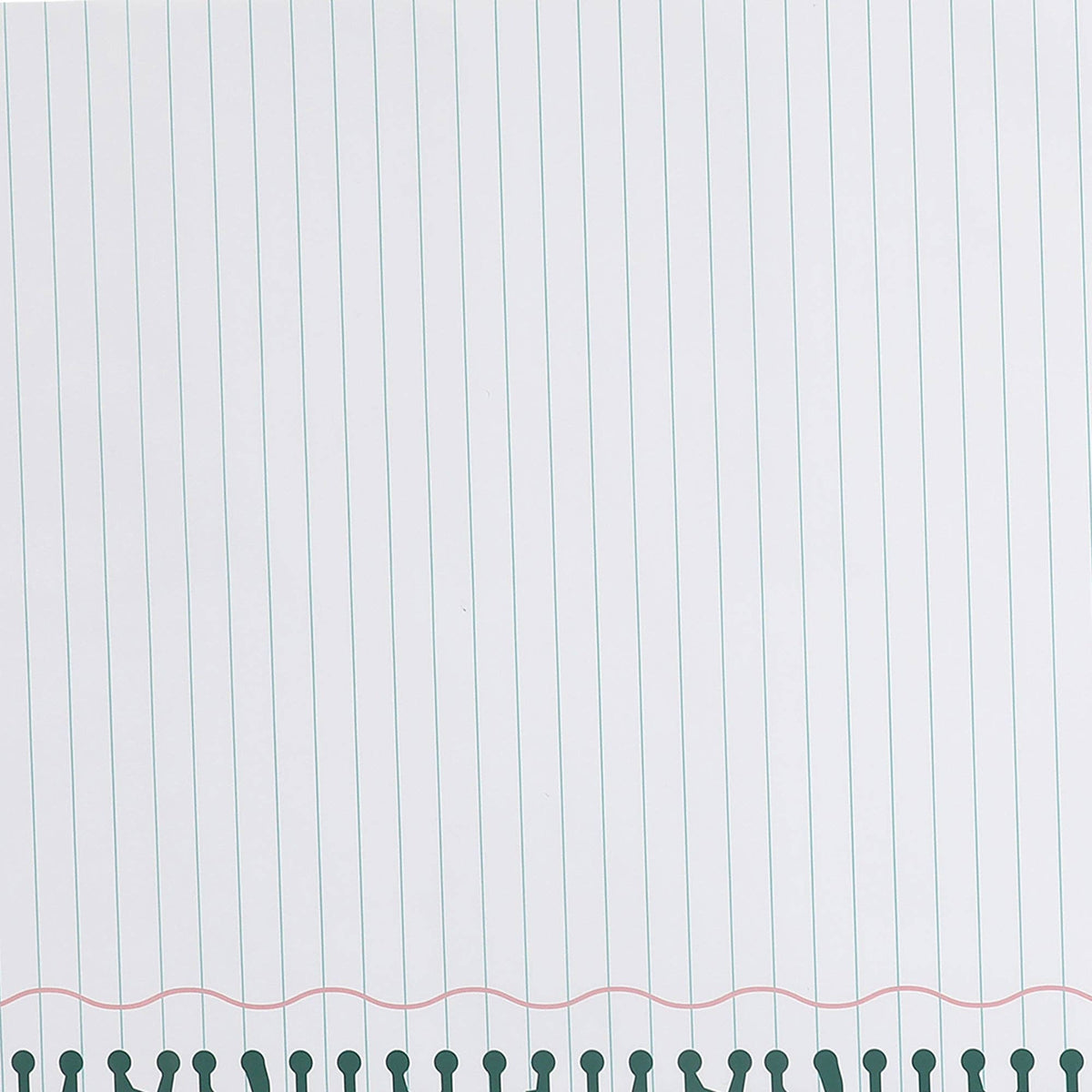 Notebook Paper Table Runner with Stickers