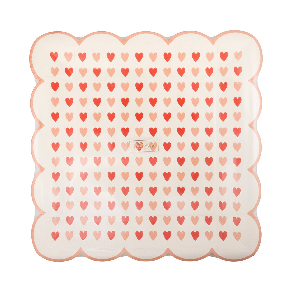 Heart scalloped Square Plate