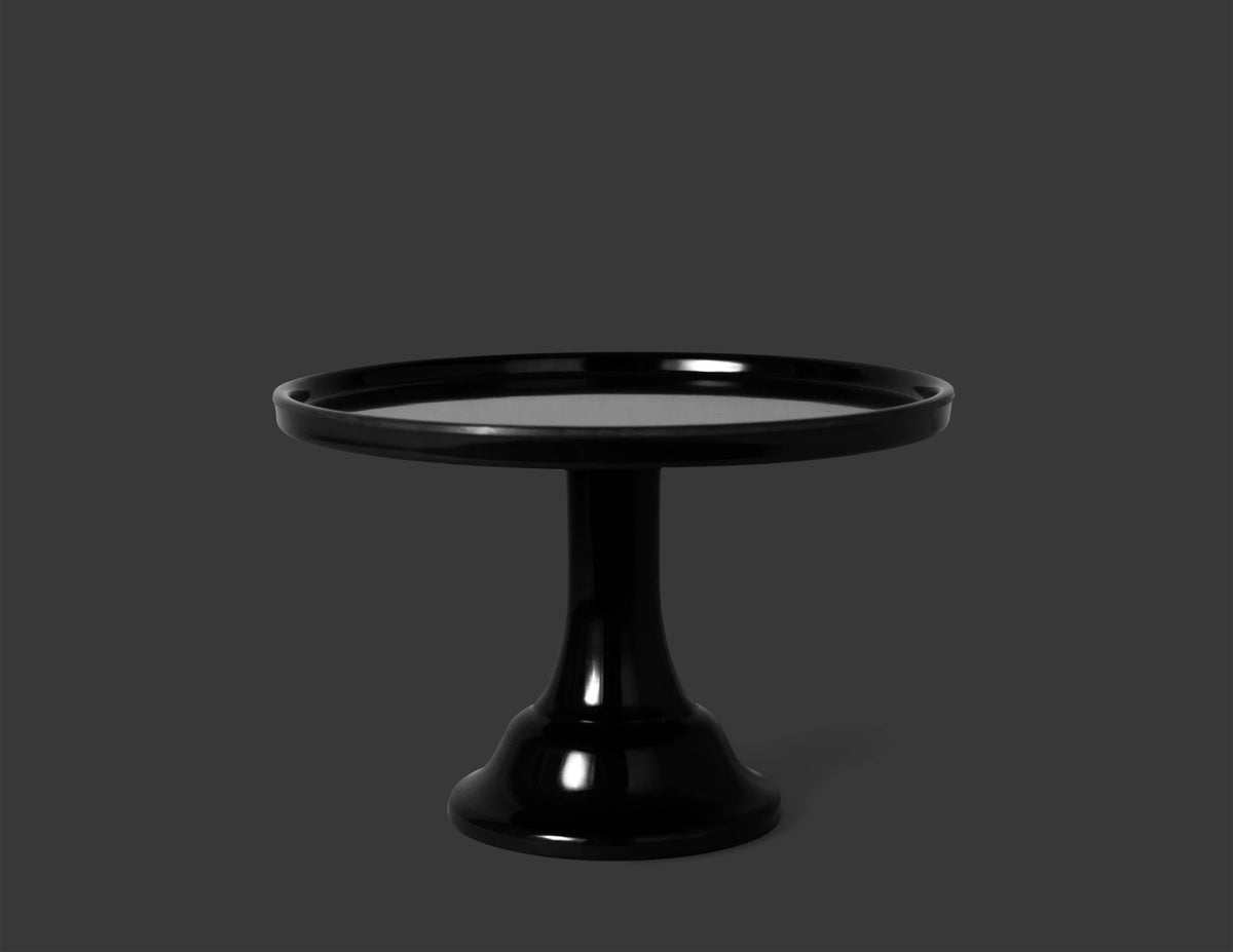 Melamine Cake Stand Small- Ink Black 8.5 inch