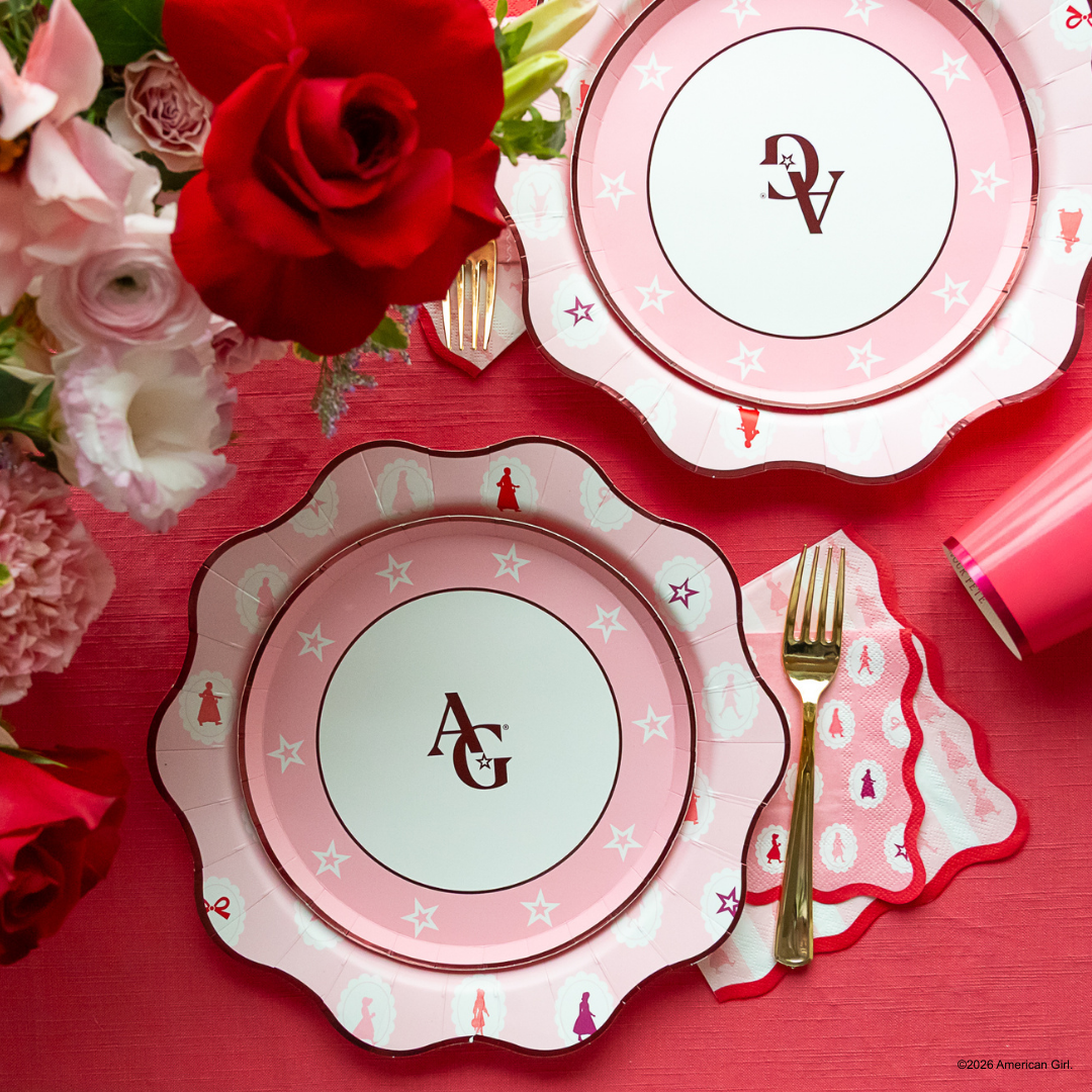 AMERICAN GIRL®  X BONJOUR FETE PINK STRIPE LARGE NAPKINS