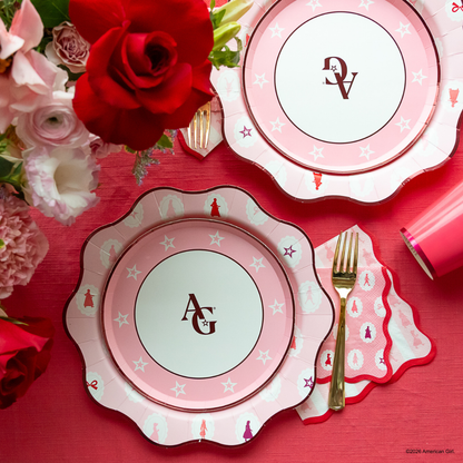 AMERICAN GIRL®  X BONJOUR FETE PINK STRIPE LARGE NAPKINS