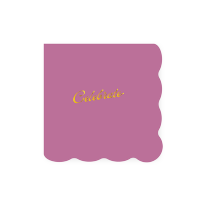 Celebrate Cocktail Napkin- Peony