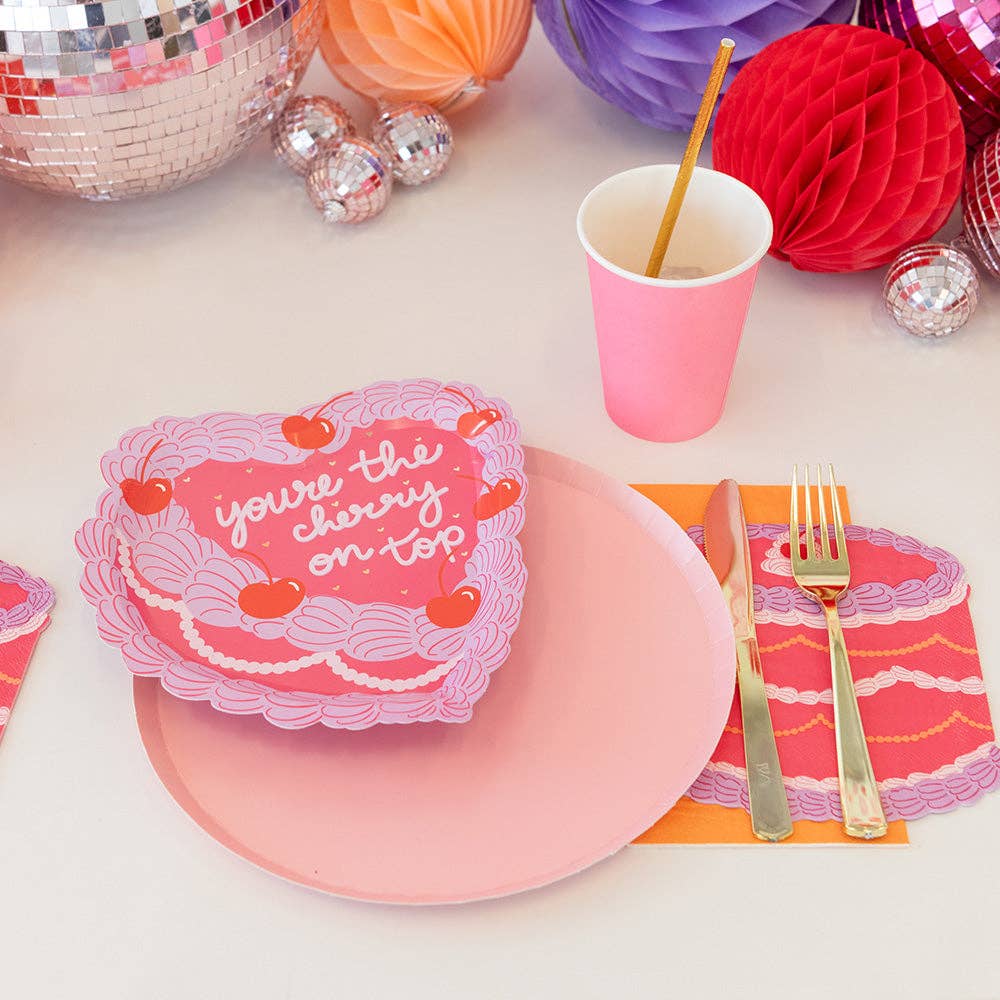 You're The Cherry On Top Die Cut Cake Large Napkin