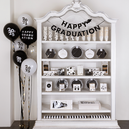 HAPPY GRADUATION BLACK FOIL BALLOON