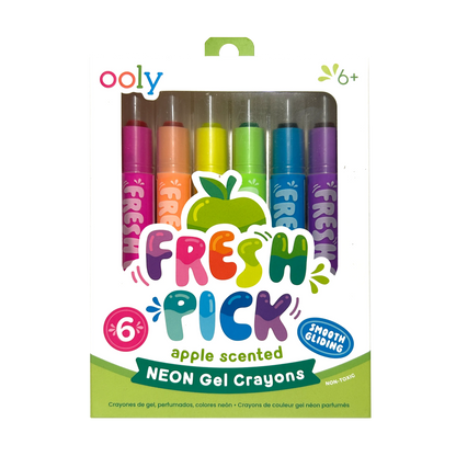 Fresh Pick Apple Scented Gel Crayons - Set of 6
