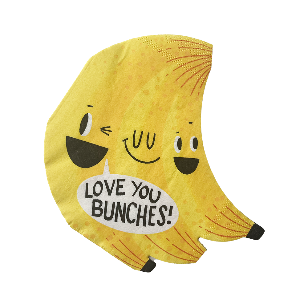 Bananas For You "Love You Bunches" Large Napkins