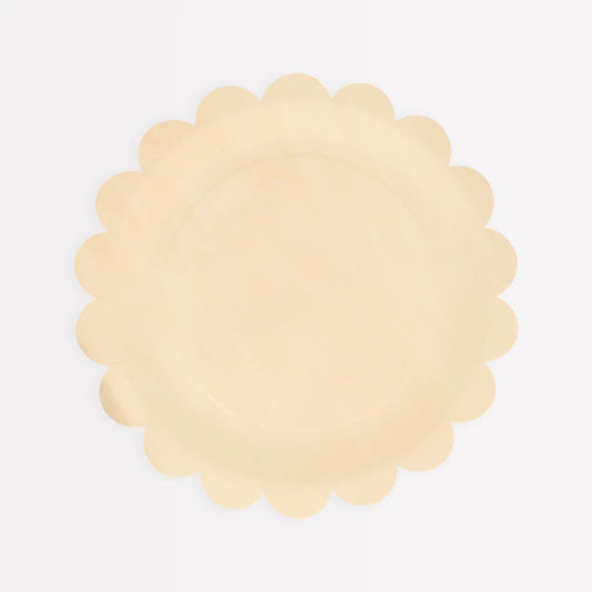 Wooden Scalloped Small Plates (x 8)