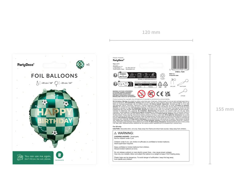 Foil Balloon Happy Birthday with Balls