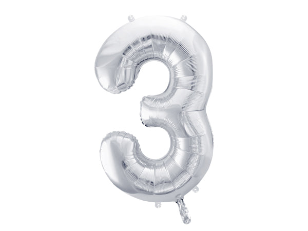 Foil Balloon Number Silver