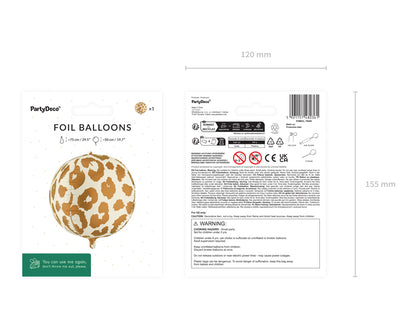 Foil Balloon Cheetah Spots Ball