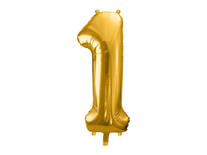 Foil Balloon Number 33.9IN Gold