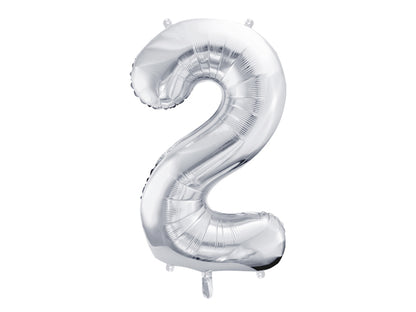 Foil Balloon Number Silver