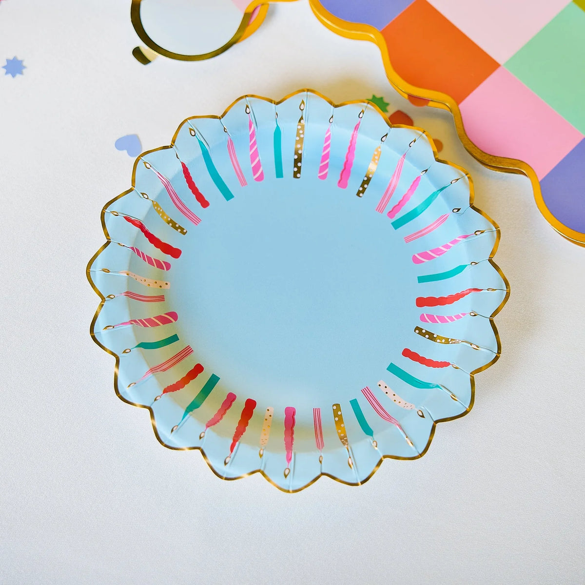 Birthday Candles Dessert Plates