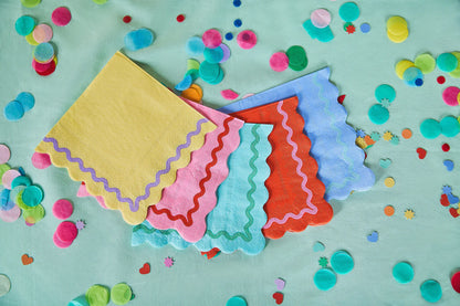 Rainbow Ric Rac Assorted Lunch Napkins