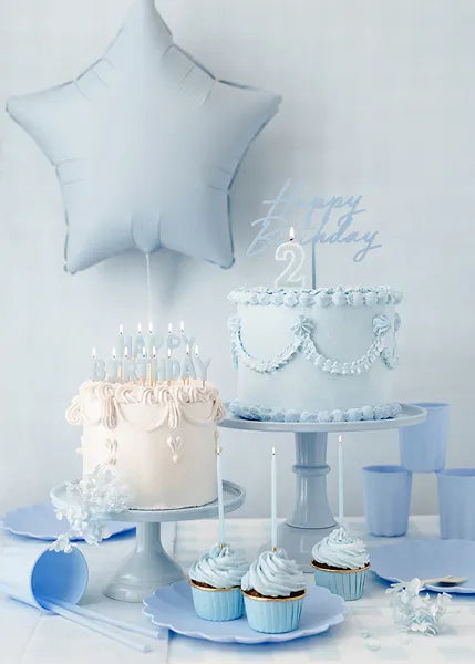 Foil Balloon Star Misty Blue