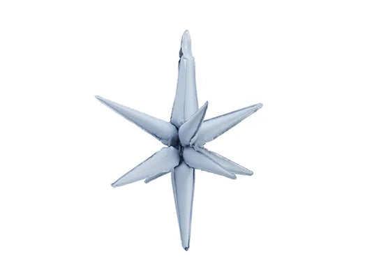 3D Foil Balloon Star Misty Blue