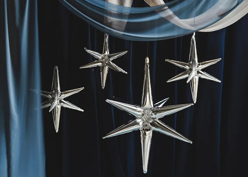 3D Foil Balloon Star Silver