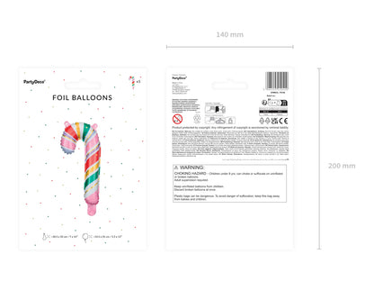 Foil Balloon Candy Cane