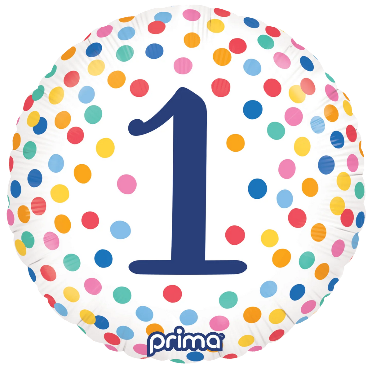 18” Round Happy Birthday Confetti Numbers 1-5