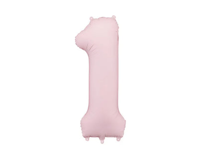 Foil Balloon Number Light Pink